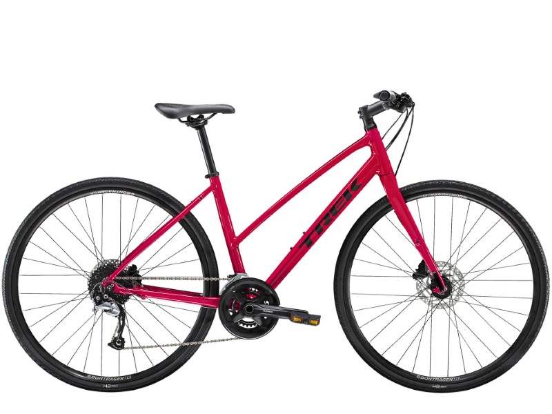 Ženski bicikl Trek FX3 WSD Stagger crvene boje