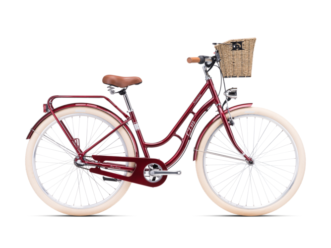 CTM Summer gradski bicikl crvene boje