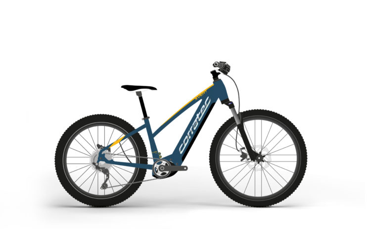 Električni bicikl Corratec E-power X-Vert race Trapez plave boje