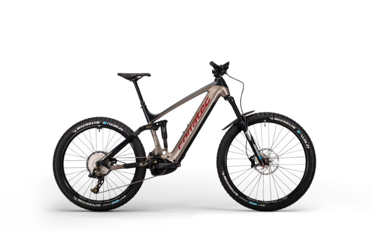 Električni brdski bicikl Corratec E-power RS 160 pro smeđe boje