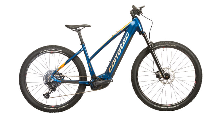 Električni bicikl Corratec E-power X-Vert race Trapez plave boje