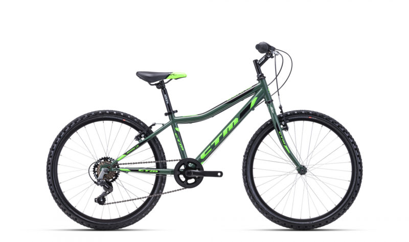 CTM Berry 1.0 dječji bicikl crno zelene boje