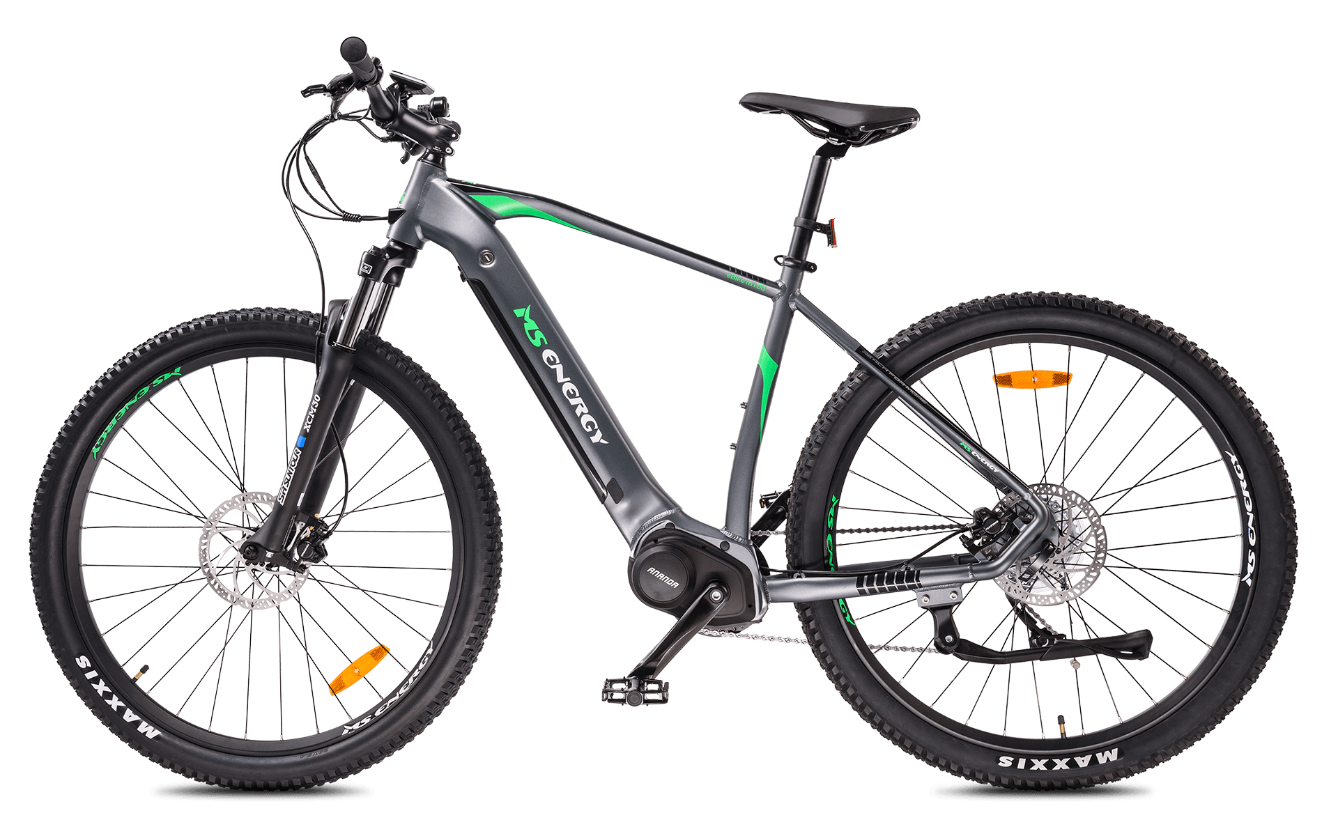 MS Energy mtb električni bicikl sive boje m100