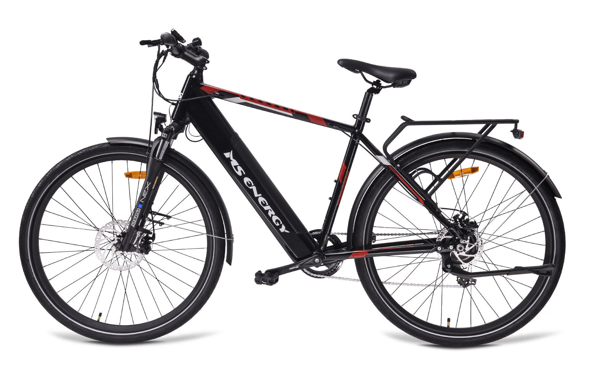MS Energy Električni trekking bicikl t10 crno crvene boje
