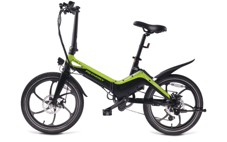 Električni gradski bicikl i10 crno zelene boje