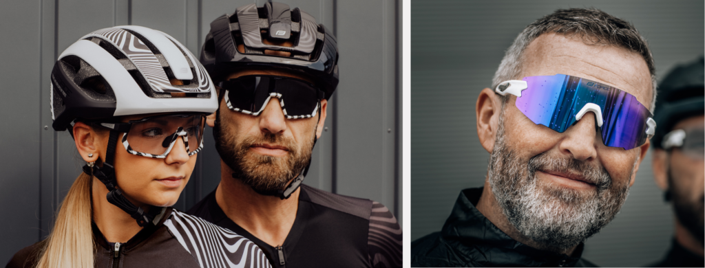 Troje biciklista sa biciklističkim naočalama Force