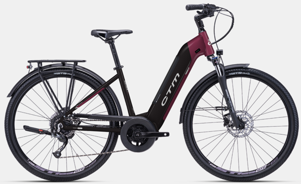 Električni bicikl CTM Metric Lady 2.0 crveno crne boje