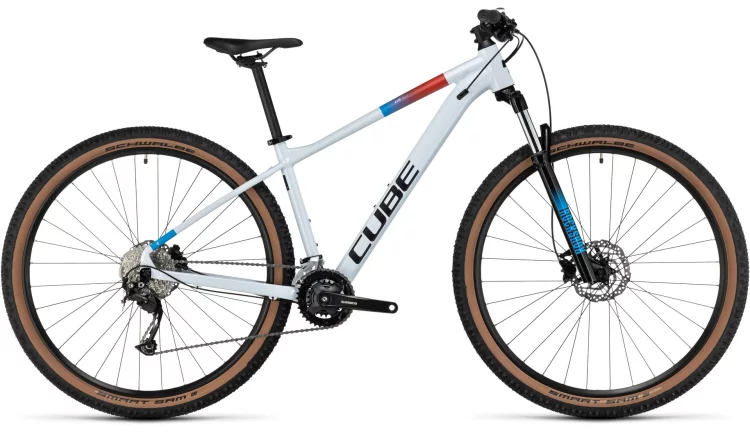 CUBE AIM SLX WHITE´N´BLUE´N´RED 2023 brdski bicikl bijele boje