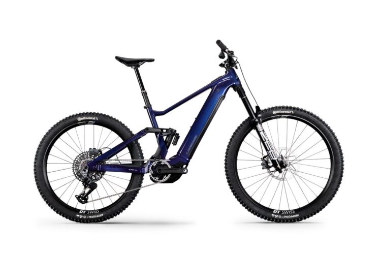 OVERVOLT AM 10.8 Gents hexagonal blue - glossy 2025 električni bicikl plave boje fully mtb