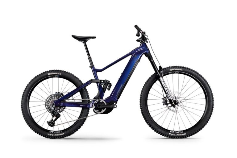 OVERVOLT AM 10.8 Gents hexagonal blue - glossy 2025 električni bicikl plave boje fully mtb