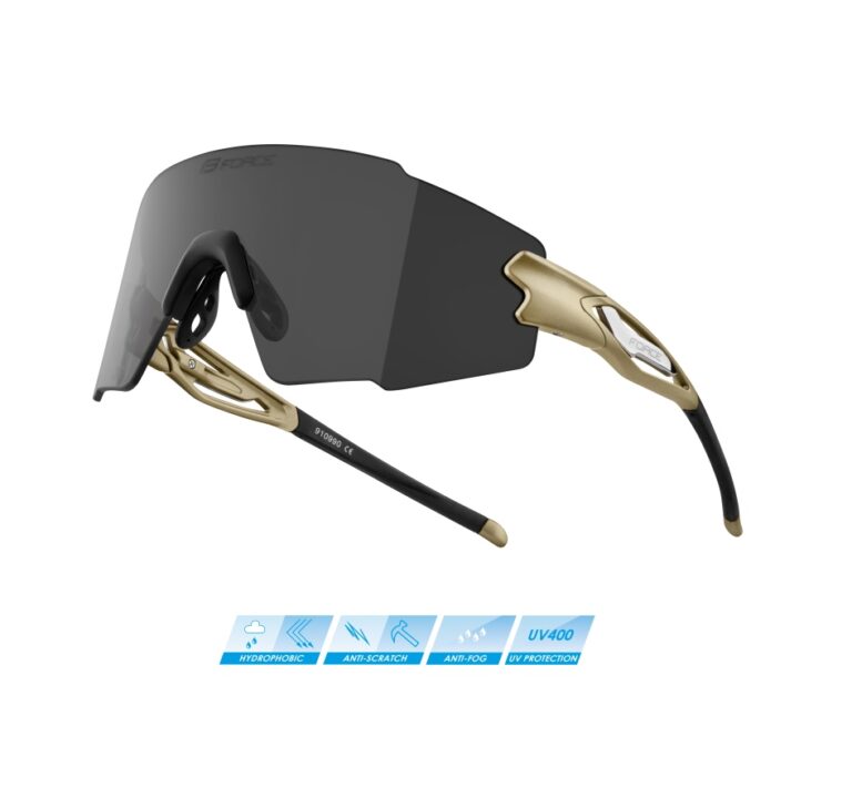 Biciklističke naočale FORCE MANTRA gold, black mirror lens