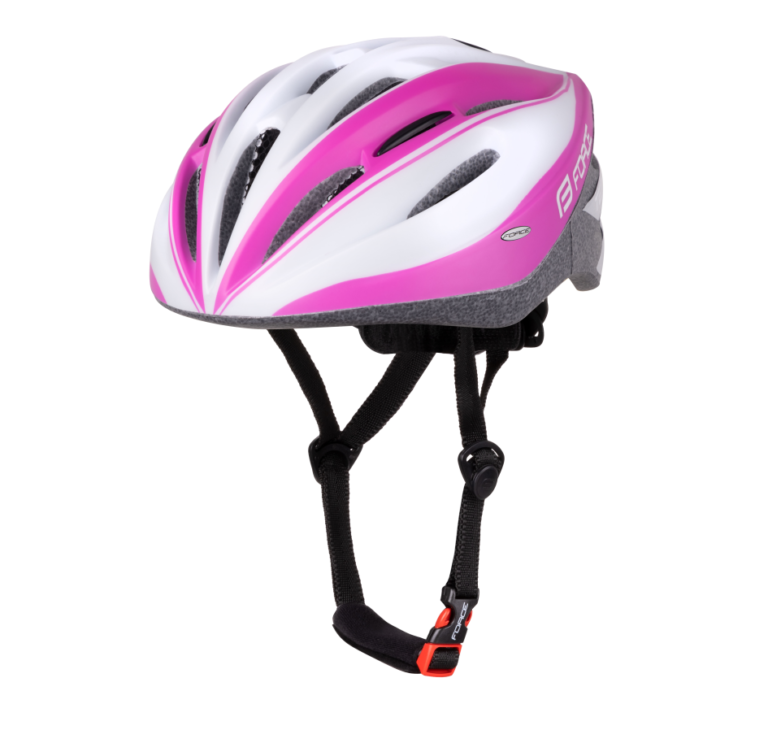 Kaciga FORCE TERY, white-pink L - XL