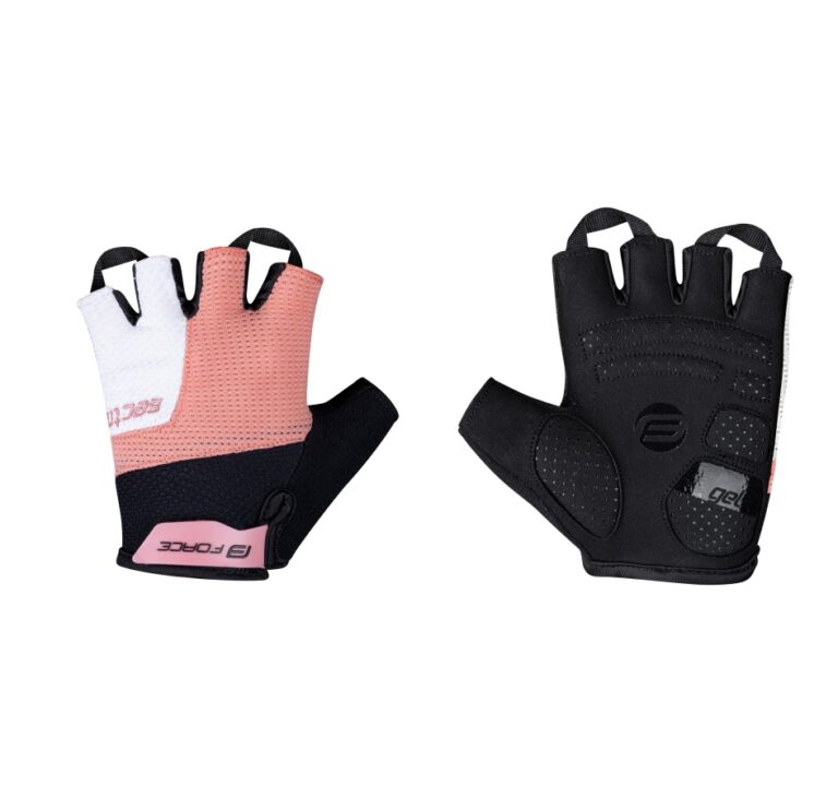 Biciklističke rukavice FORCE SECTOR LADY gel, black-apricot L