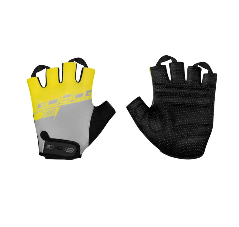 Rukavice FORCE SPORT, grey-yellow