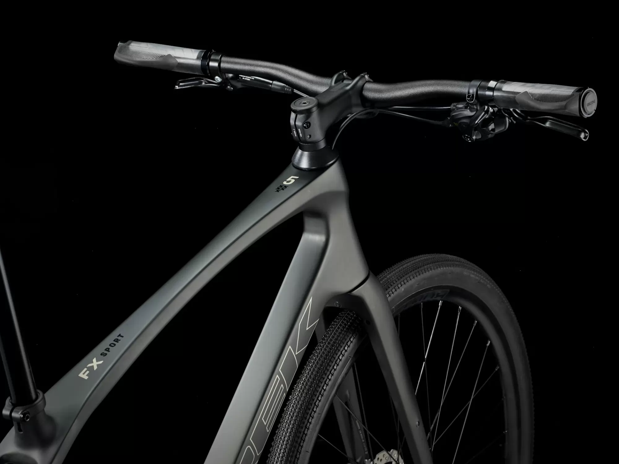 TREK FX Sport SL 5 2026 Black Olive'Deep Smoke gradski muški karbonski hibrid bicikl
