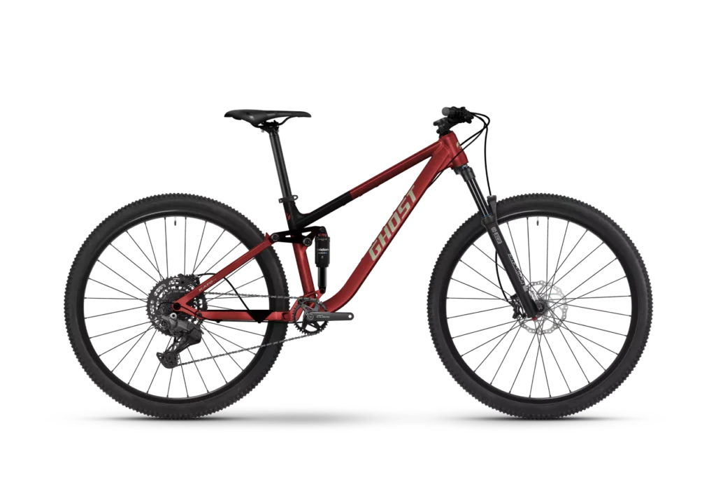 Ghost Kato FS bicikl sa dvije suspenzije crveno crne boje mtb brdski bickl